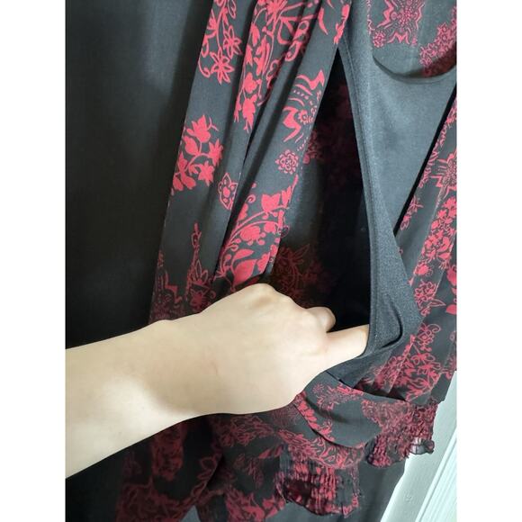 Studio 1940 Women's Red And Black Blouse vamp whimsigoth fairy plus 26 28 - Picture 3 of 9